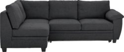 Collection - Fernando Fabric Left Corner - Sofa Bed - Charcoal